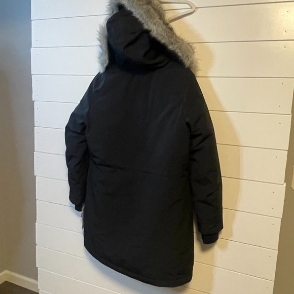 BCBGeneration Dark Gray Ski Jacket with Fur Hood - Picture 5 of 8